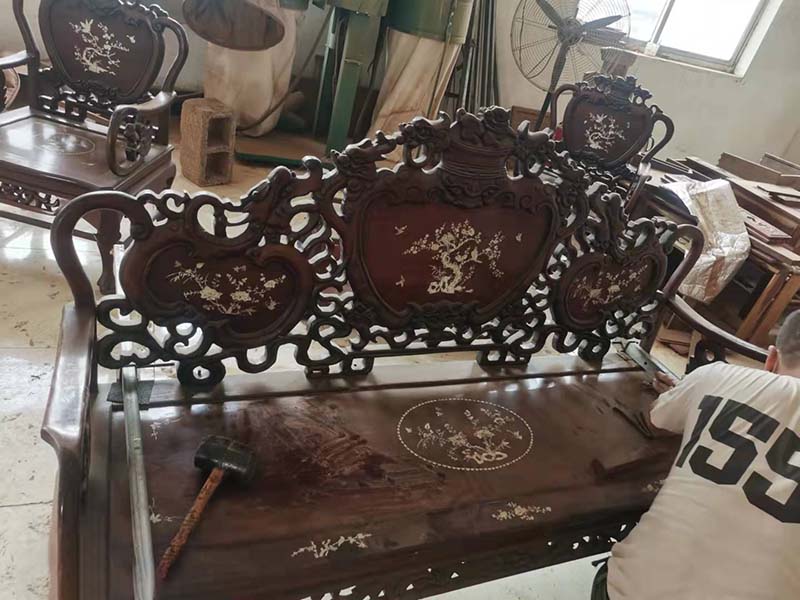 宁波旧红木家具保养